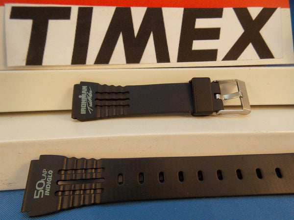 Timex watchband IronMan Triathlon ladies 50 Lap black Rub w/Green Graphic 15mm