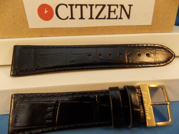 Citizen watchband  G820-T00170,G820-T00L700,G820-T001896.Black Leather 21mm