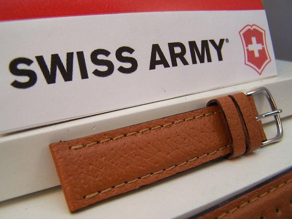 Swiss Army watchband Cavalry Pig Skin 19mm Mans  With Steel buckle
