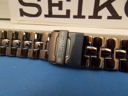 Seiko WatchBand SDWF17P Black and Gold Tone Bracelet w/Fold Safety Clasp buckle