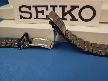 Seiko WatchBand SDWF17P Black and Gold Tone Bracelet w/Fold Safety Clasp buckle
