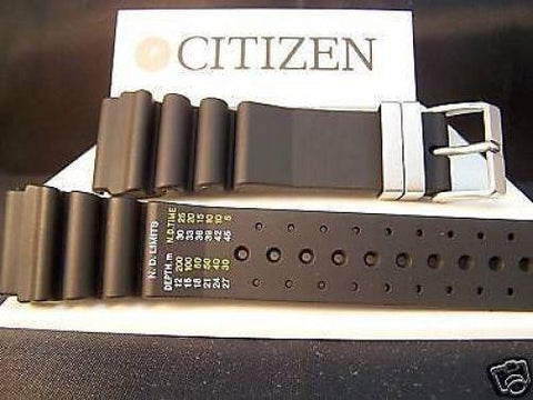 Citizen Watchband Aqualand 24mm Printed Band Register in Meters Steel buckle