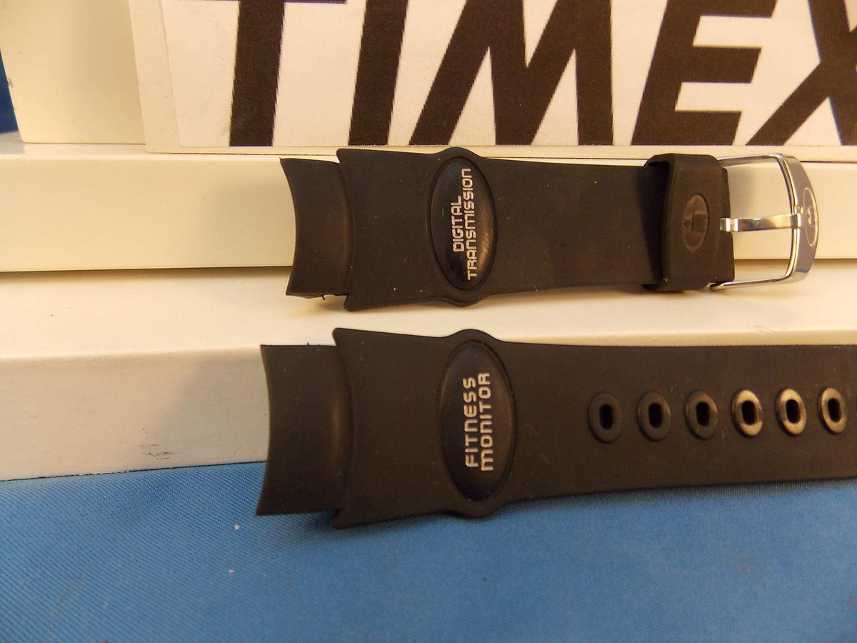 Timex watchband Fitness Monitor Digital Transmission Black Rub  - Last One