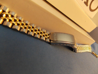 Seiko WatchBand SYD096, SWZ120, SWZ054. 2tone Ladies Bracelet 13mm Wide
