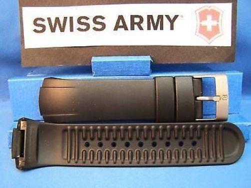 Swiss Army Watchband ST5000 Man's Black Resin Strap / Watchband w/Pins