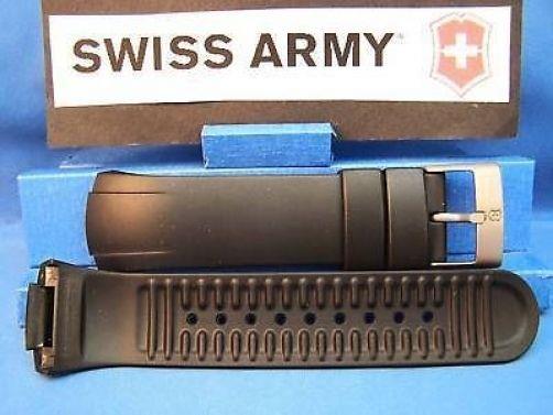 Swiss Army watchband ST5000 Man's Black Resin  / Watchband w/Pins
