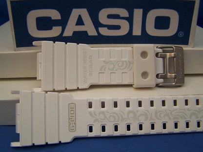 Casio watchband GLX-5500 -7 G-Lide Shiny white G-shock Watchband- w/Graphics