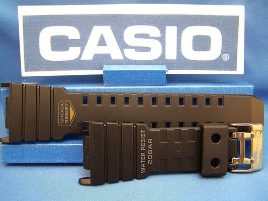 Casio watchband GW-5525 G-Shock Shock Black Resin  w/Gold Tn Buckle