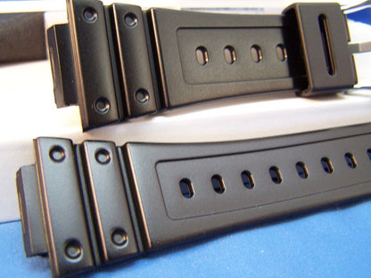 Casio Watchband GW-M5600 R and GW-M5610 R. Polished Black Resin G-Shock Strap