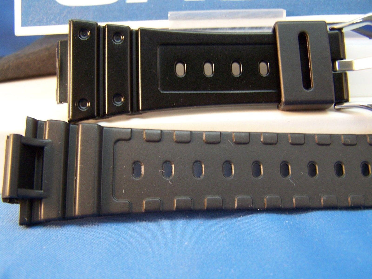 Casio Watchband GW-M5600 R and GW-M5610 R. Polished Black Resin G-Shock Strap