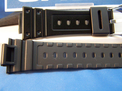 Casio Watchband GW-M5600 R and GW-M5610 R. Polished Black Resin G-Shock Strap
