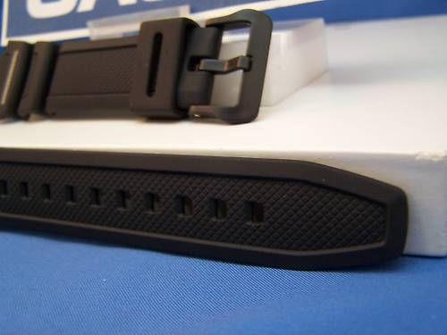 Casio watchband AQW-101 Fishing Gear ThermoSensor Watchband Black Rubber