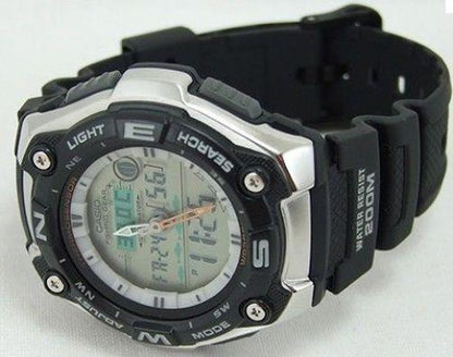 Casio watchband AQW-101 Fishing Gear ThermoSensor Watchband Black Rubber