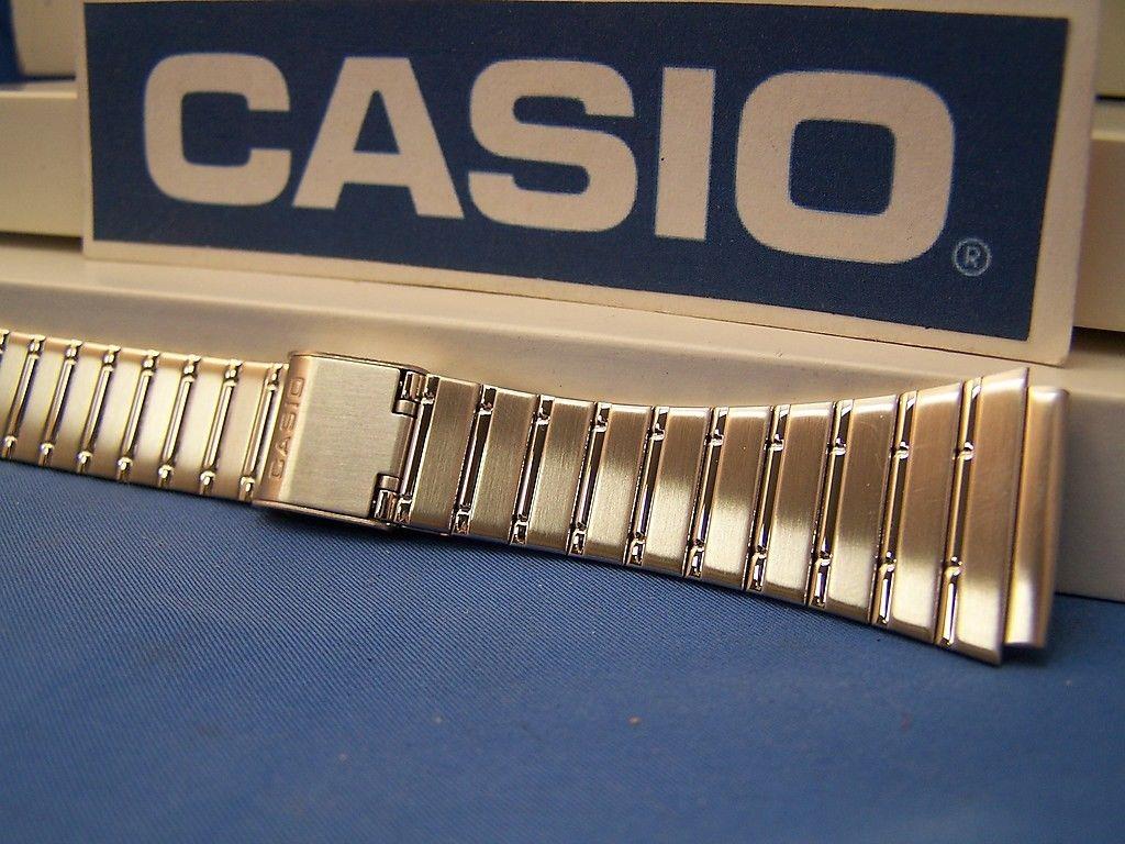 Casio Watchband DBC-1500 B Steel Two Piece Snap Bracelet 22mm Fits Databank