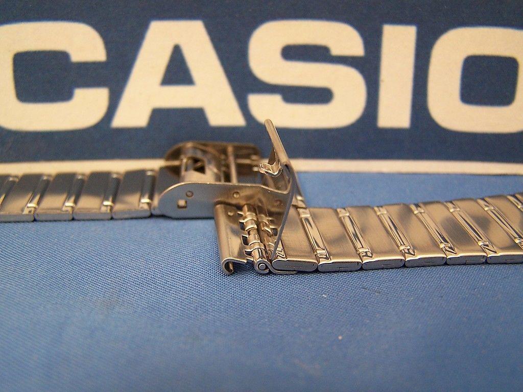 Casio Watchband DBC-1500 B Steel Two Piece Snap Bracelet 22mm Fits Databank