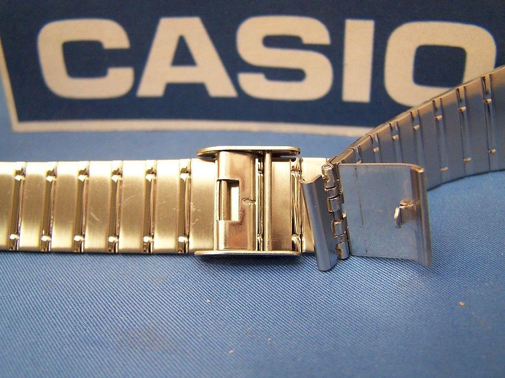 Casio Watchband DBC-1500 B Steel Two Piece Snap Bracelet 22mm Fits Databank