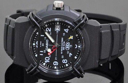 Casio Watchband HDA-600 Black Resin Strap. 18mm Watchband