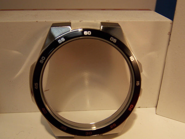 Casio Watch Parts  EF-340 : Case / Bezel / Crystal. Steel Silver Color