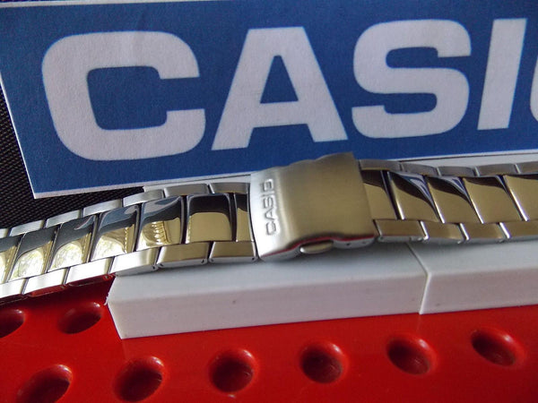 Casio watchband EFA-110 D Edifice Bracelet Silver Tone Stainless Steel w/ Pins