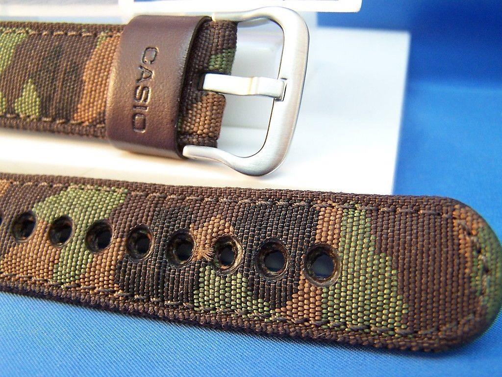 Casio watchband AMW-705 B.22mm" Hunting Time"  Military Brown Camouflage  w/Pin