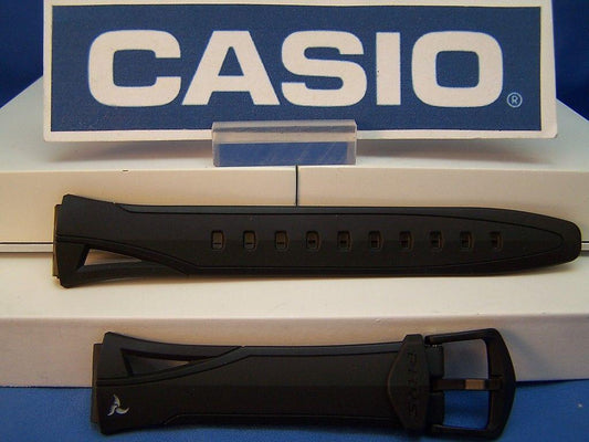 Casio Watchband STR-300 C. Black Resin Phys Chrono Lap Memory 60 Strap