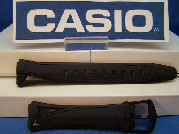 Casio watchband STR-300 C. Black Resin Phys Chrono Lap Memory 60
