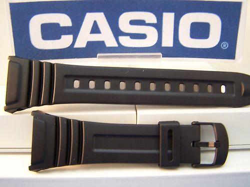 Casio watchband W-96. Black Resin . Original Watchband