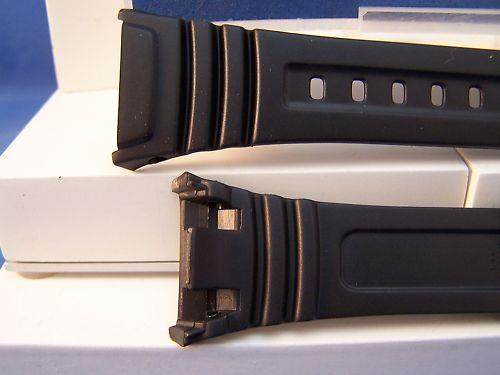 Casio watchband W-96. Black Resin . Original Watchband