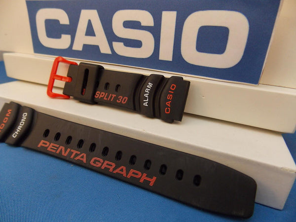 Casio watchband PGW-30 -4 Pentagraph Lap Split 30 Orange/white Graphic Watchband