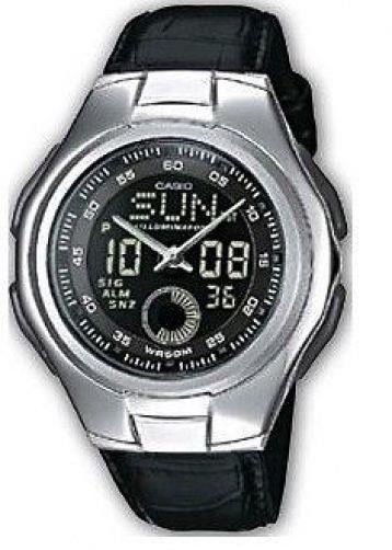 Casio Watchband LAW-21 L Ladies Black Leather With Pins