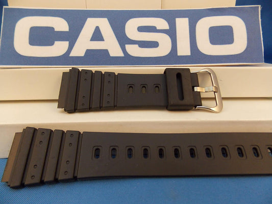 Casio Watchband AQ-100. MRD-201 Steel buckle Original Black Resin Strap