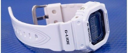 Casio Watchband GLX-5600 -7 G-Lide Shiny white G-Shock Watchband w/Graphics