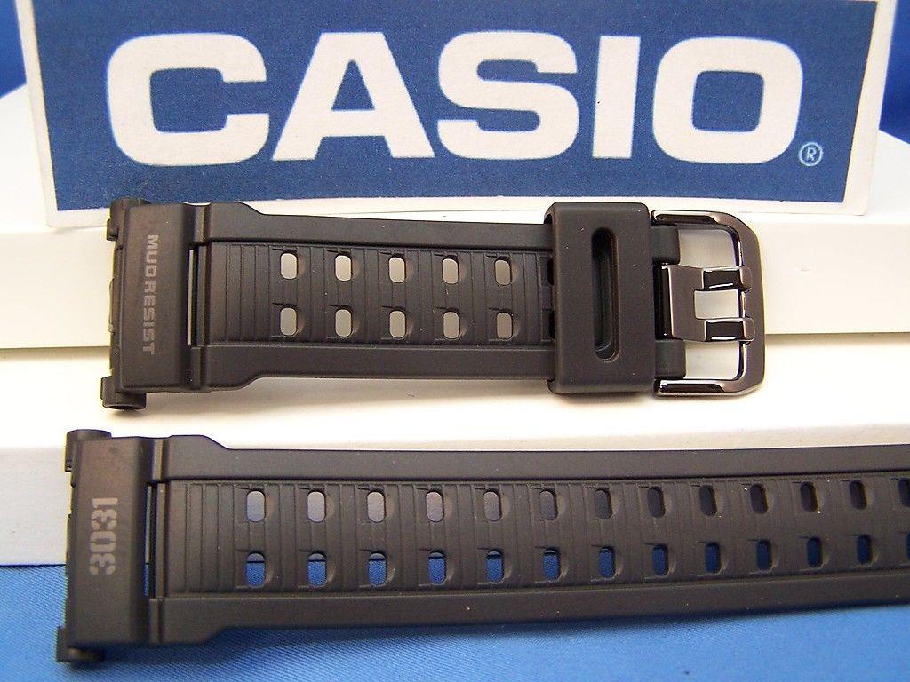 Casio Watchband G-9000 MS-1 MudResist 3031 Military Series Black Watchband
