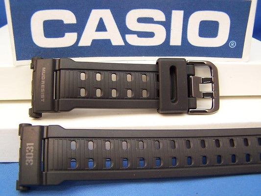 Casio Watchband G-9000 MS-1 MudResist 3031 Military Series Black Watchband