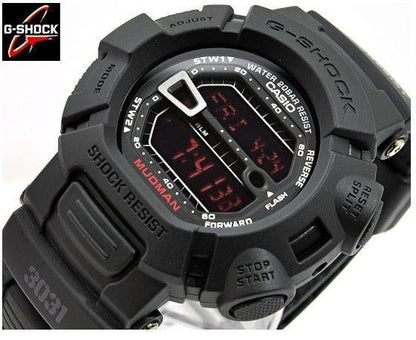Casio Watchband G-9000 MS-1 MudResist 3031 Military Series Black Watchband