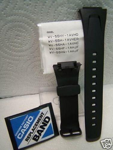 Casio watchband EFA-109 Original Black Rubber Case Fitted . Watchband