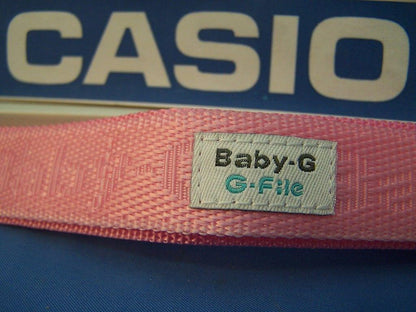 Casio Watchband BG-152 -V4 Pink Double Wrap NylonGrip Baby-G File w/Snap Buckle