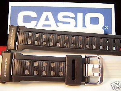 Casio Watchband G-9000 -1 Mudman Dual Illuminator Mud Resist Black Rubber Strap