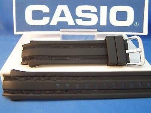 Casio watchband AMW-702 Fishing Gear Black Resin Sport Band w/pins