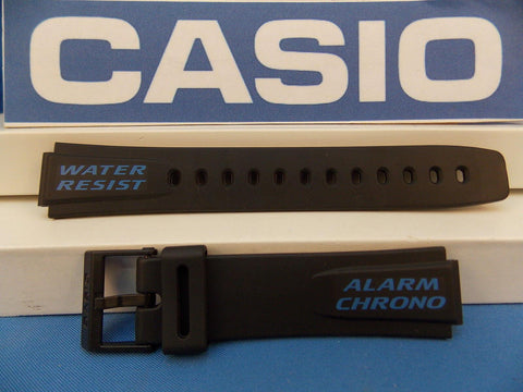 Casio watchband W-723 Black w/ blue Graphics: Alarm Chrono Water Resist. 14mm