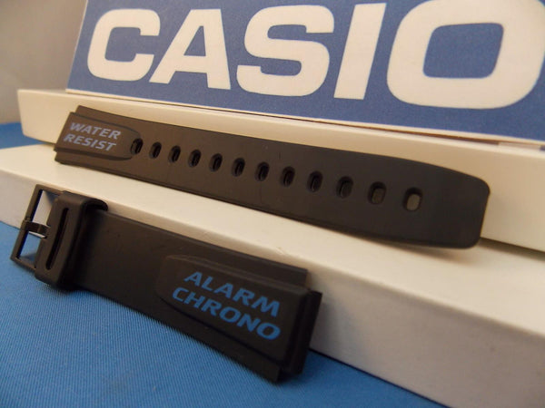 Casio watchband W-723 Black w/ blue Graphics: Alarm Chrono Water Resist. 14mm