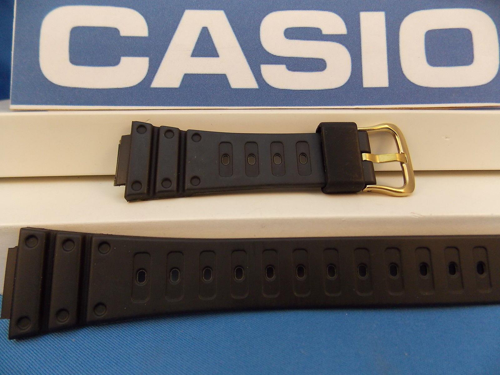 Casio watchband DW-500 Gold Tone buckle Original ladies G-Shock Black Resin