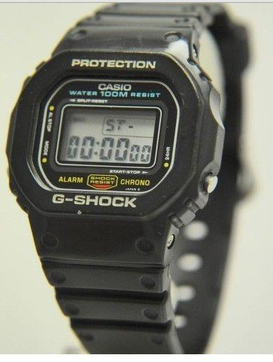 Casio watchband DW-500 Gold Tone buckle Original ladies G-Shock Black Resin