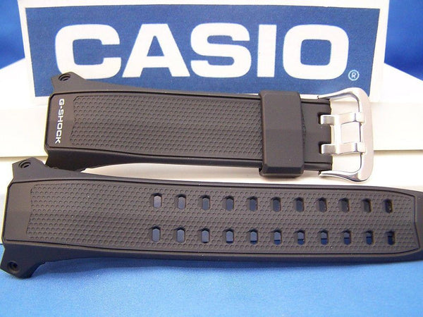 Casio Watchband G-056 B-1, GW-056 Black Resin G-Shock Watchband - Strap