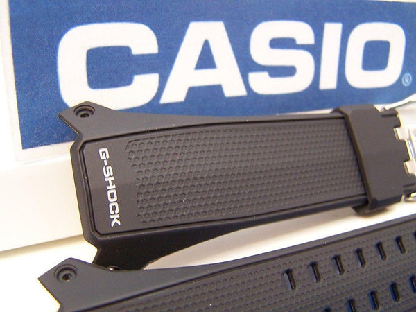 Casio Watchband G-056 B-1, GW-056 Black Resin G-Shock Watchband - Strap