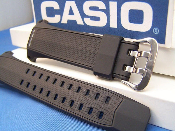 Casio Watchband G-056 B-1, GW-056 Black Resin G-Shock Watchband - Strap