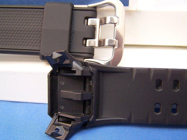 Casio Watchband G-056 B-1, GW-056 Black Resin G-Shock Watchband - Strap