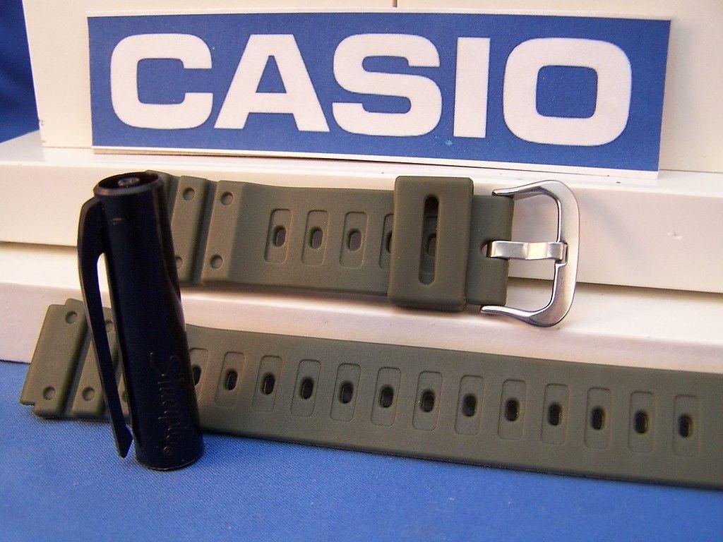 Casio Watchband MQ-550 20mm Military Green Standard Fit Sport Diver Resin Strap