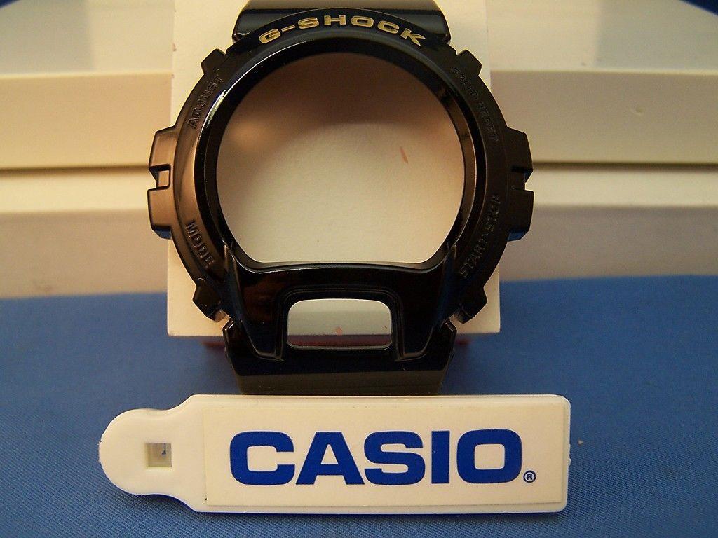 Casio Watch Parts DW-6900 CB-1 Bezel / Shell G-Shock Gloss black Gold Tone Letter