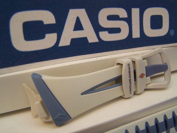 Casio watchband CHR-100 -7b White/blue  For Heart Rate Monitor Watch